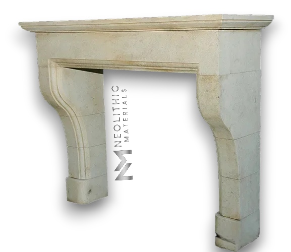 Limestone Fireplace Mantel - Image 3